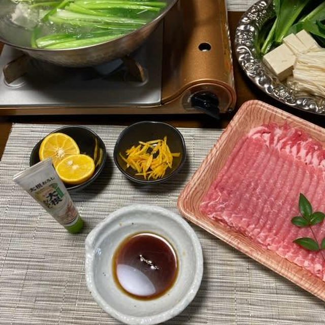 小松菜と豚肉の常夜鍋