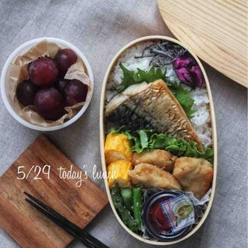 ときめかないとこうなる、と今日のお弁当【焼き塩サバ弁当】