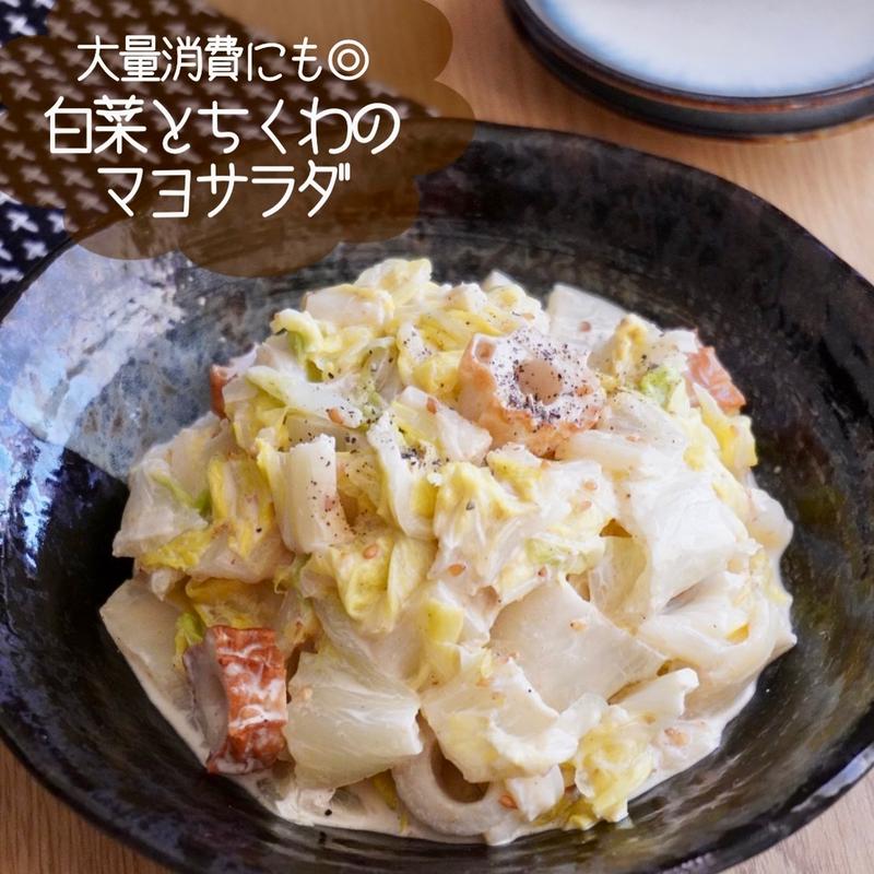 主役は白菜！大量消費にも◎白菜とちくわのマヨサラダ