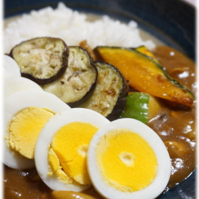 【 ポークカレー＠焼き野菜のっけ。】