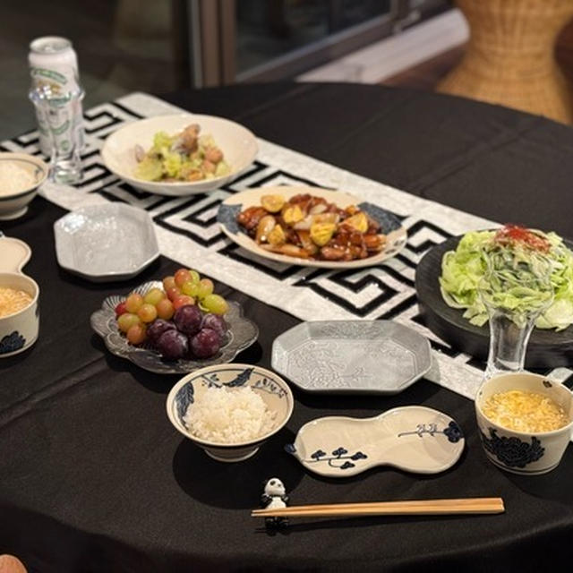 豚バラの黒酢豚とか、中華の夜ごはん
