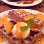オレンジ＆マンゴーソース＆バニラアイスワッフル＠Waffle cafe ORANG