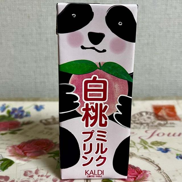 【数量限定】カルディ パンダ白桃ミルクプリン