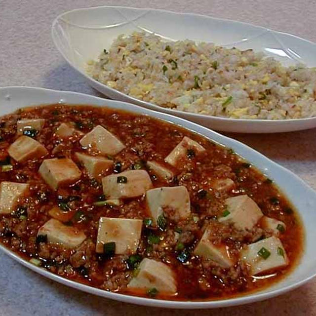 麻婆豆腐とチャーハン