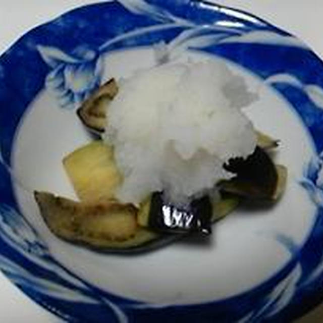 揚げ茄子の大根おろしがけ