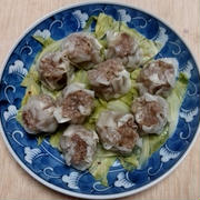 電子レンジ調理で、肉シュウマイ