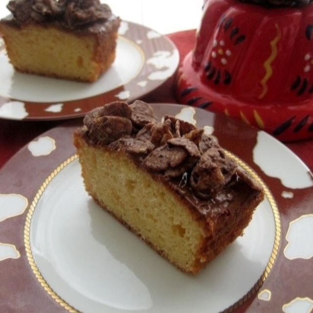 チョコフレークパウンドケーキ By イロハさん レシピブログ 料理ブログのレシピ満載