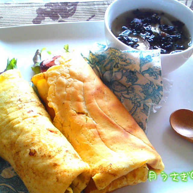 朝ご飯に簡単サラダクレーププレート