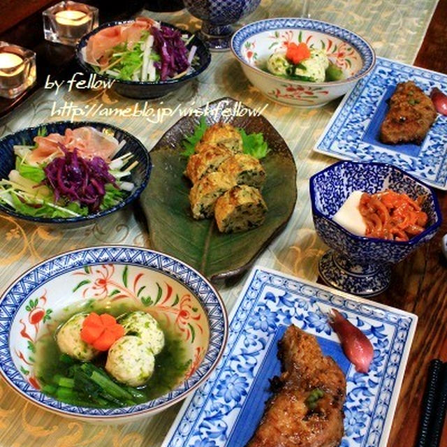 ◆カンパチしんじょうにツンブリの醤油麹照り焼き♪～ゆるやか糖質制限♪
