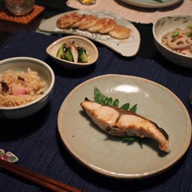 あっさり和食ワラサの塩焼き他