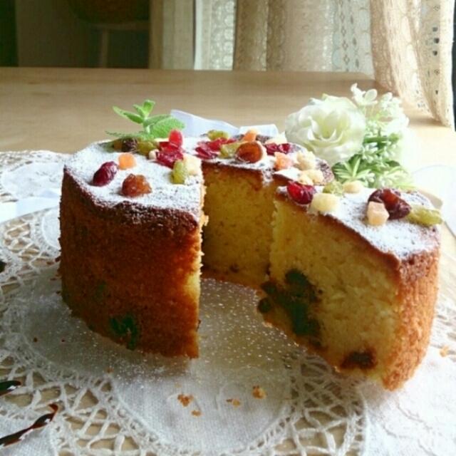 ふぅちゃんハピバ！イチヂクのパウンドケーキ。