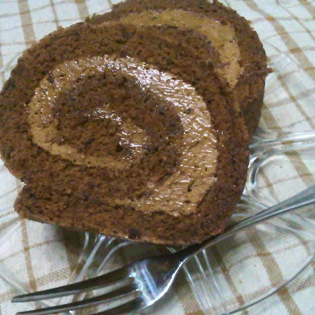 久々のチョコロールケーキ、疲れのこと。