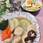 つくねと野菜のあんかけ煮、スパサラダ 1,046円！