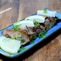棒寿司のイメージで「牛タンのタレご飯のせ」&「ちょっと薄かったけど肉の旨みがギュッとしたビフカツ」