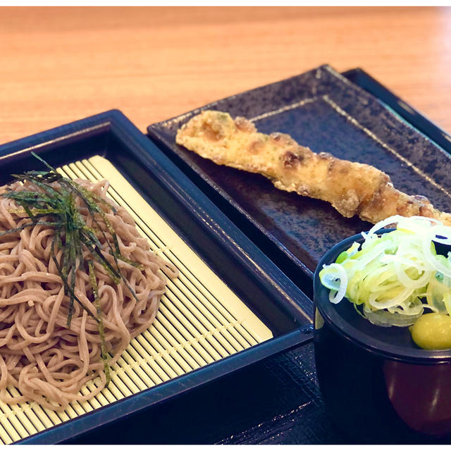 吟しゃり北海道「ざるそばとちくわ天」