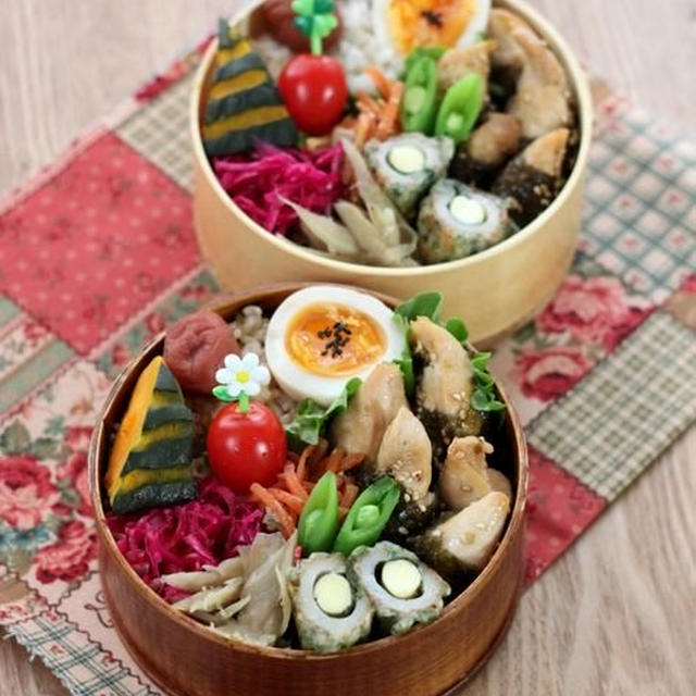 海苔巻きｻｻﾐの照り焼き ✿ ﾛﾏちゃんとﾂﾅのﾊﾟｽﾀ(๑¯﹃¯๑)♪