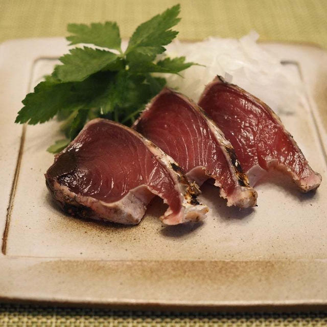 鰹のたたきととり白菜