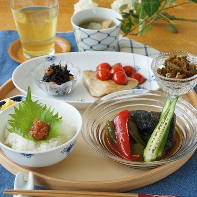 カジキマグロのトマトソースソテー定食