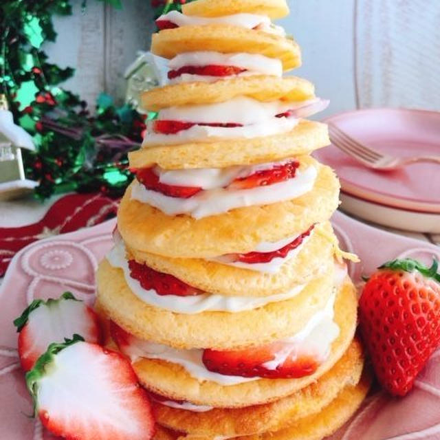 低糖質【クラウドブレッド】でツリーケーキ(動画レシピ)