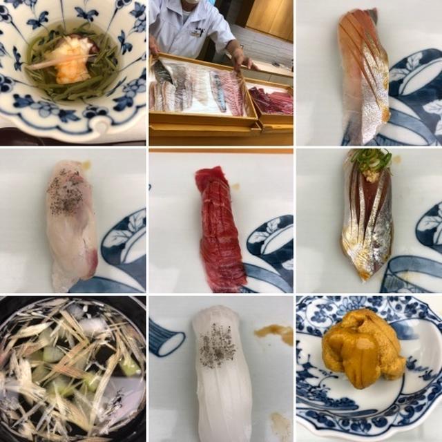 2021年夏日本滞在中の外食: 三越本店でお寿司