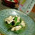 赤みずとお揚げの煮びたし、こごみとふのりの豆乳カッテージチーズ和え、うどとアボカドの酢味噌和え