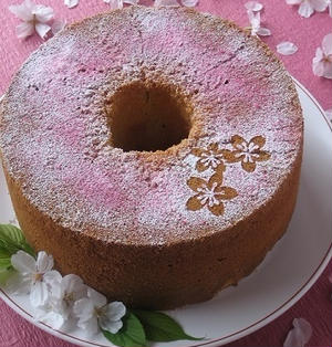 春色ケーキ 桜シフォンを作ろう くらしのアンテナ レシピブログ