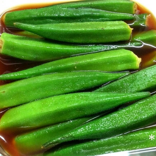 ＊オクラの麺つゆわさび漬け＊＊新学期