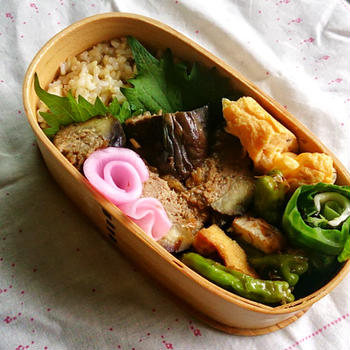 6月13日（木）ナスの挽肉はさみ焼き弁当