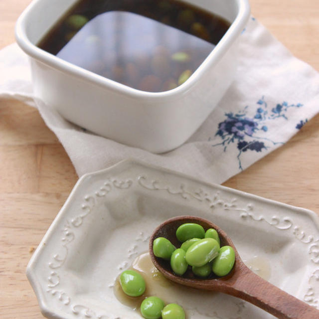 【　茹でた枝豆から作る簡単ひたし豆　】