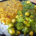 インド風・ほうれん草とひよこ豆の緑のカレーのレシピ
