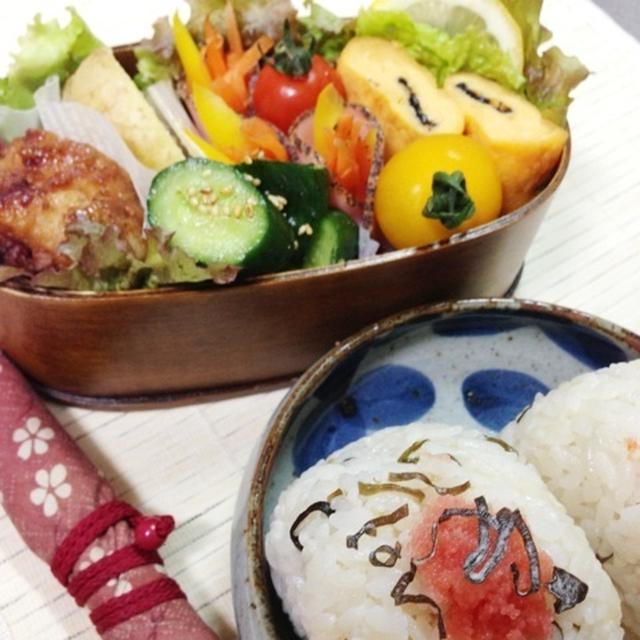 ７・３　明太昆布おにぎり弁当～♪