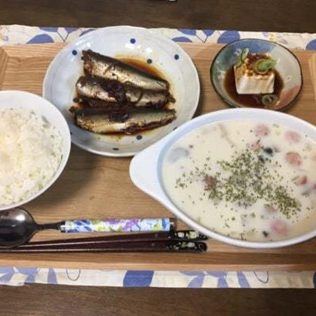 給食レシピdeおうちごはん♡いわしの梅煮て定食