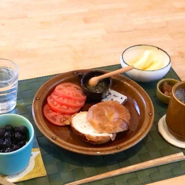 ベーグル朝ごはん