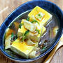 湯豆腐の豚肉の三つ葉あんかけ＆娘のリクエストで「残った汁でだし茶漬け」