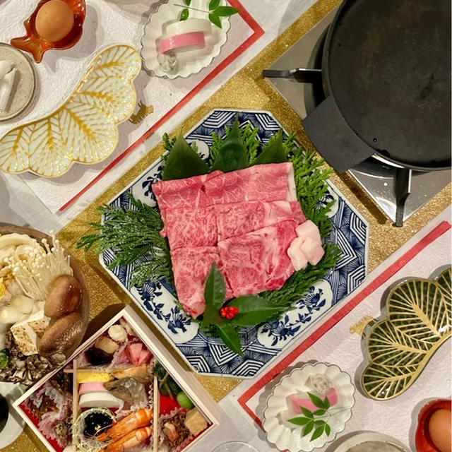 3日の夜は、ミラクル222gのお肉ですき焼き(*ΦωΦ*)