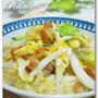 豚バラとしゃきしゃき白菜と黄ニラ炒めのせラーメン