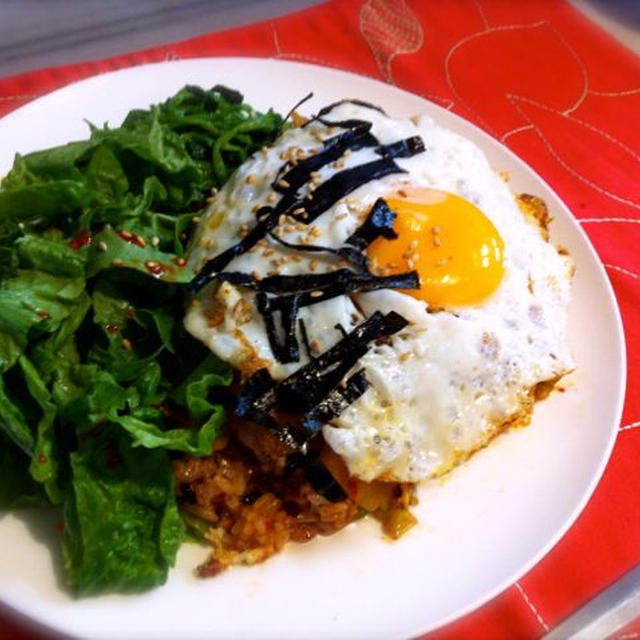 韓国風キムチチャーハン。