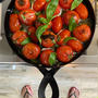 ガスコンロのグリルで簡単レシピのトマトアヒージョ