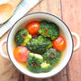 【レシピ】にんにく香る♪ブロッコリーとミニトマトのスープ