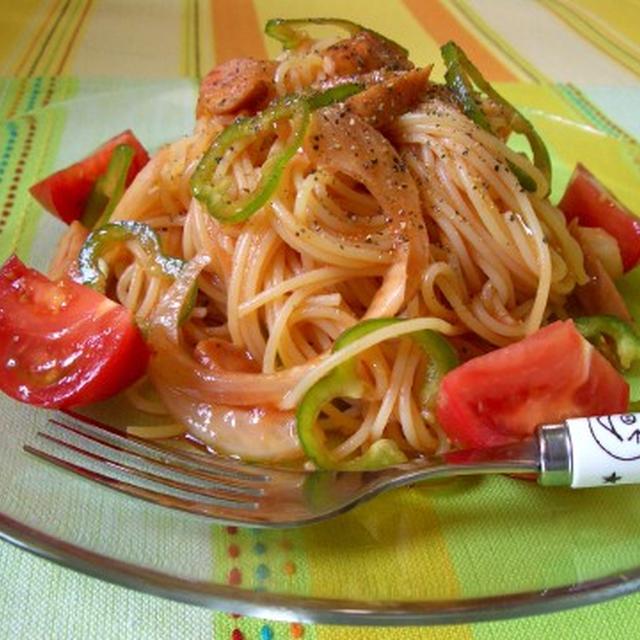 夏の冷製ナポリタン♡