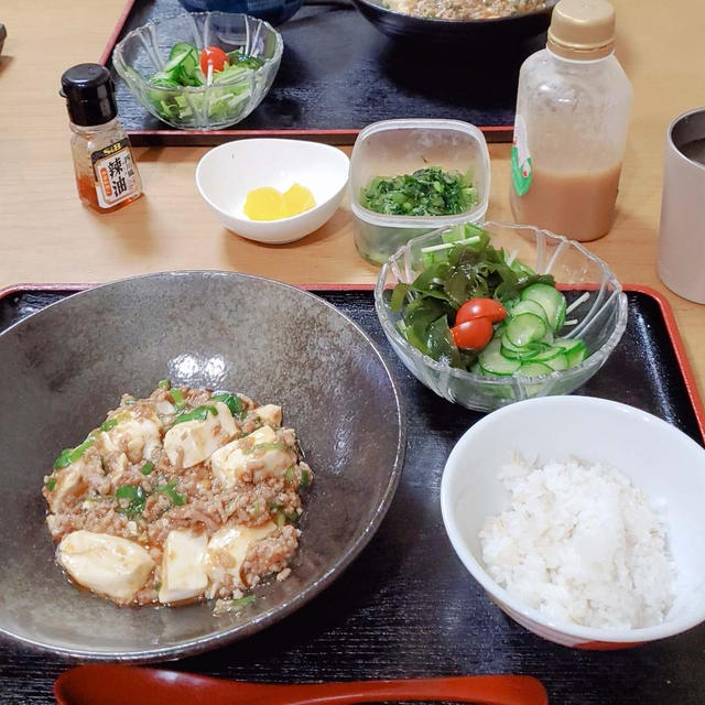 １０月１３日（金）：麻婆豆腐の晩ごはん