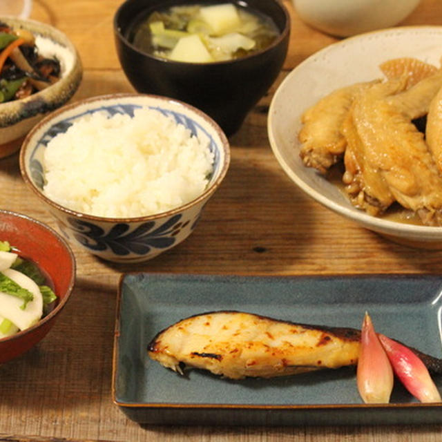 焼き魚ともう1品おかずな献立