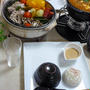 麻婆豆腐と蒸し温野菜