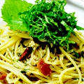 青じそと梅のペペロンチーノ