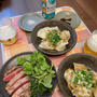 【おうち居酒屋】水餃子と牛肉のたたき