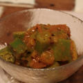 プリン／【recipe】オクラとトマトのカレースパイスサラダ