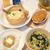 パスタグラタン＆じゃがバター＆残り物