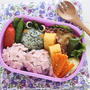 【あじさいとカエルの梅雨弁当＊キャラ弁】