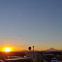 夕日の富士山