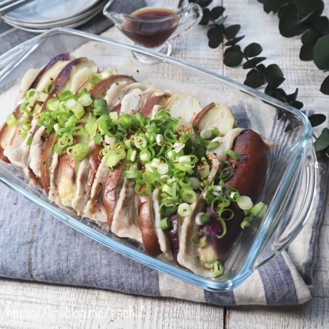 夏の疲れでごはんづくりが億劫な人必見！レンジで簡単！なすと豚肉のミルフィーユ蒸し#michill